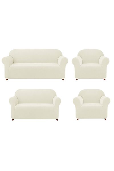 elgeyar Canapea și canapea din lycra - husă elastică pentru canapea extensibilă, set 3+2+1+1 cu model Pitikare