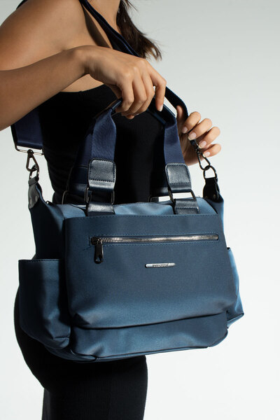 By Hakan SN 1383 WOMEN'S SLEEVE BAG HANDBAG SHOULDER BAG DARK BLUE