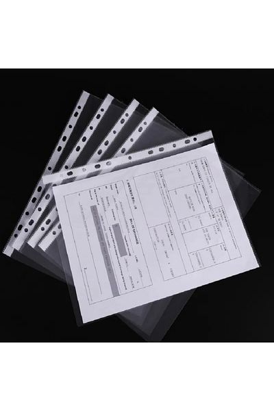 SEYFİKİRTASİYE 5 PACK NOKI ECO Transparent Bag File 100 Pieces X 5 TOTAL 500 PIECES