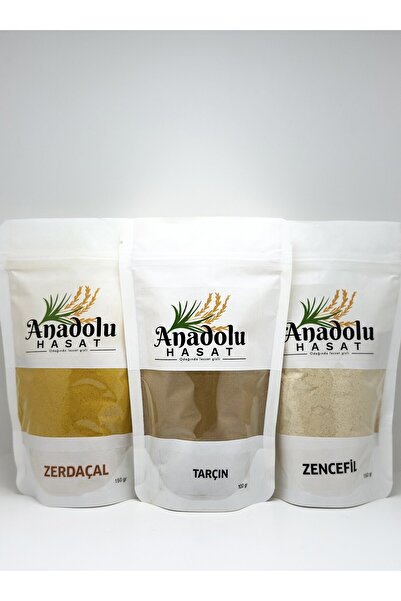 ANADOLU HASAT ZERDAÇAL 150GR + TARÇIN 100GR + ZENCEFİL 150GR