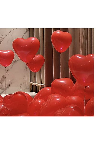 Yogi parti Valentine's Day Romantic Red Heart Balloon 10 Pieces Birthday Party Ornament