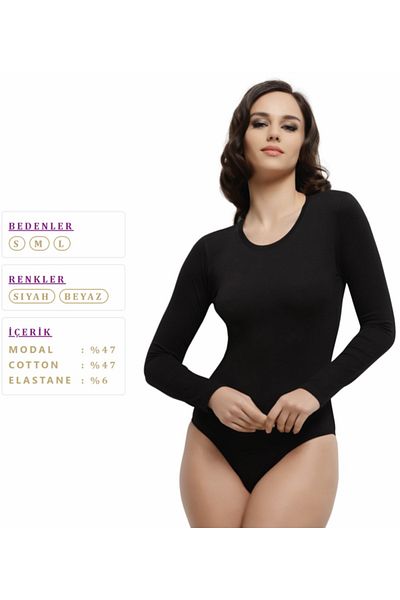 Belinay LONG SLEEVE WIDE COLLAR MODAL FABRIC WOMEN'S PRINT BADY