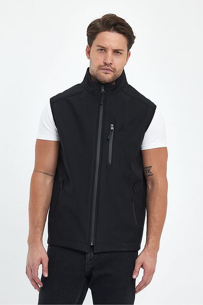 Sporting Men's Midnight Black Softshell Waterproof Vest