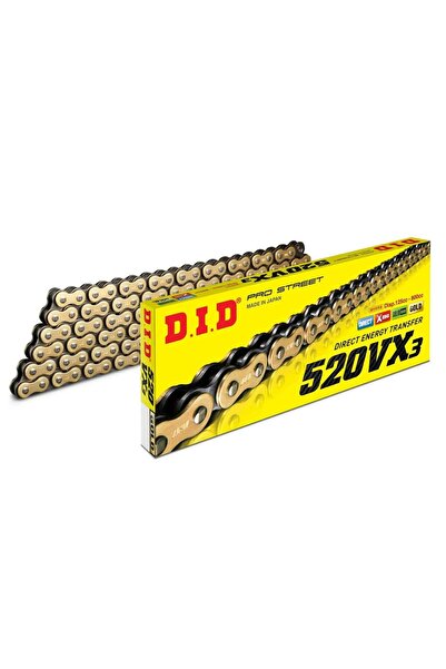 D.I.D Did 525-118Vx3 2020-2022 Kawasaki Z H2 Uyumlu Zincir Vx3 Xring Gold (Sarı) Renk