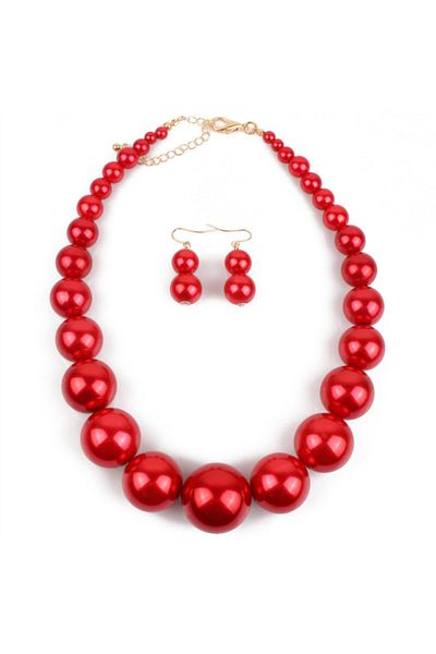 İPAR AKSESUAR PEARL NECKLACE AND EARRINGS SET