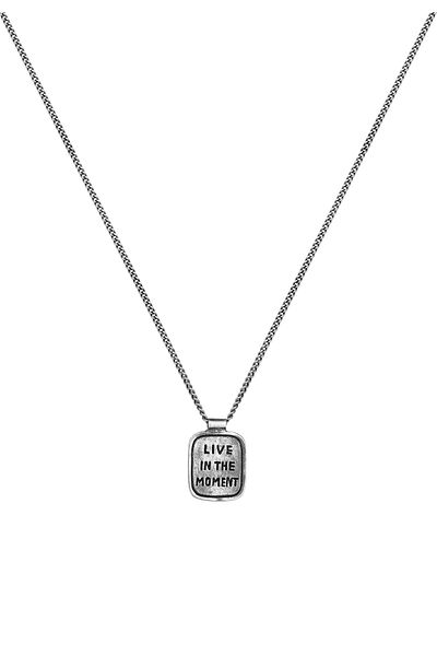 HAZE & GLORY Halskette Dog Tag Gravur - The Moment 925 Silber