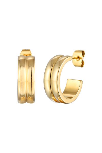 ELLI Ohrringe Creolen Stecker Damen Modern Farbe Gold