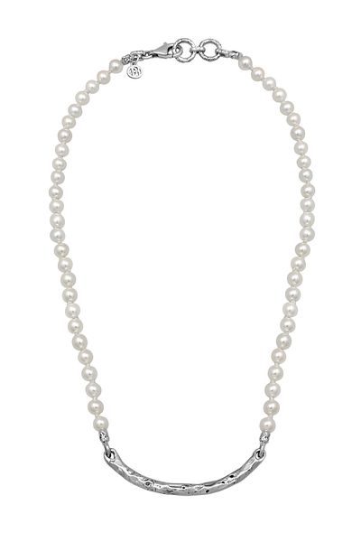 HAZE & GLORY Halskette Perlenkette Vintage Element 925 Silber