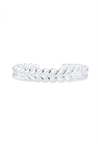 ELLI Ring Zehenring Geflochten Geo Sommer Strand 925 Silber