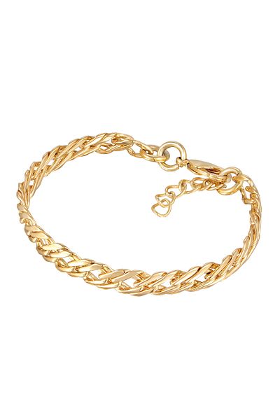 ELLI Armband Damen Glieder Gedreht Klassisch Goldfarben