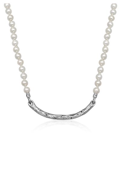 HAZE & GLORY Halskette Perlenkette Vintage Element 925 Silber
