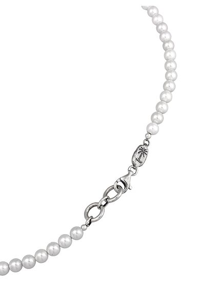 HAZE & GLORY Halskette Muschelperle Organic Beads 925 Silber