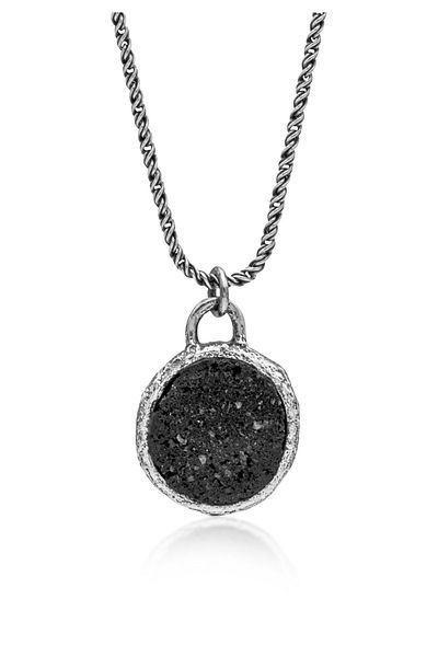 HAZE & GLORY Halskette Lava Stein - Firestarter 925 Silber