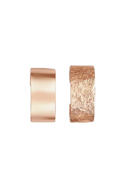 ELLI Ohrringe Earcuff Breit Basic Gehämmert 2er Set 925 Silber