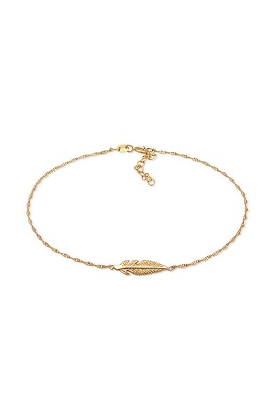 ELLI Fußschmuck Feder Festivali Boho 925 Silber