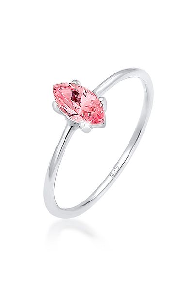 ELLI Ring Verlobung Marquise Zirkonia Stein 925 Silber