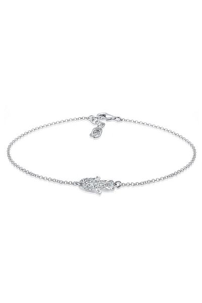 ELLI Fußschmuck Sembol El der Fatima Kristalle 925 Silber