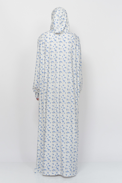 Altobeh Πρακτικό μονοκόμματο λουλουδάτο φόρεμα προσευχής Hijab Lycra με μανίκια 990-0201