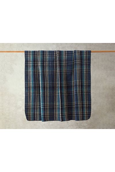 English Home Pătură simplă Scotch Waffle Plaid 150x200 Cm Albastru