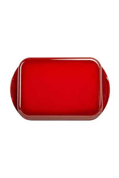 Sürel Cast Iron Deep Tray 23x31 cm Red