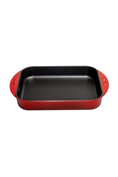 Sürel Cast Iron Deep Tray 23x31 cm Red