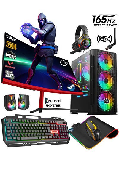 Zeiron Prime X80 Ryzen 5 5500 32gb 256gb M.2 Ssd+1tb Rtx3050 23.8" 165hz Oyuncu Masaüstü Bilgisayar