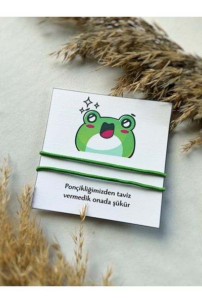Atölye Merdiven Thank God we did not compromise on our Ponziness, frog bracelet