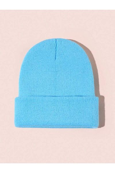 Eke Tekstil Beretă tricotată de iarnă unisex pliată