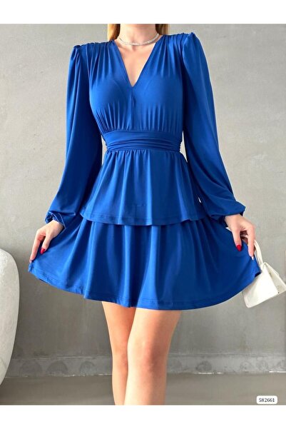 Secret Passion Lingerie DVOSLOJNA VEČERNJA HALJINA SA DUGIM RUKAVIMA I SUKNJO...