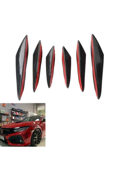 Oto Çizgi Unıversal Ithal UyumluTampon Bıçağı Pıano Black (6 Parça)