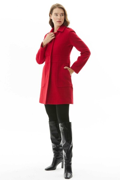 Selen Giyim Gizli Pat Büyük Cep Kaban