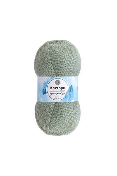 Kartopu Angora Natural Lüx Mint Yeşil K427 Simli İnce Yünlü El Örgü İpi