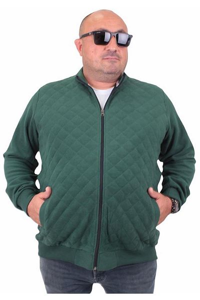 Starbattal Large Size Zippered Cardigan Diamond