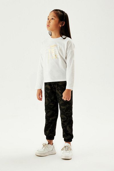Tyess Pantaloni de sport cu model pentru fete