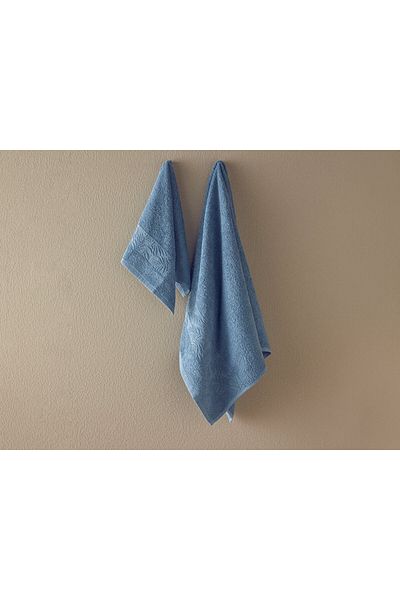 English Home Set prosoape de față jacquard din bumbac ramură 50x80+30x45 cm Indigo deschis