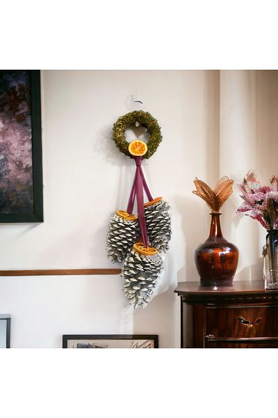 ART PINE Πρωτοχρονιάτικο 3 τεμάχια Κώνος 14-18cm Στολίδι Πόρτας, Διακόσμηση Κήπου Τοίχου Διακόσμηση Σπιτιού Χειροποίητη