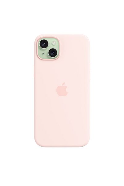Apple iPhone 15 Plus Magsafe Silicone Case - Pale Pink