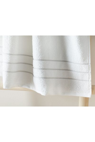 English Home 70x140 εκ. Λευκή μαλακή βαμβακερή πετσέτα μπάνιου
