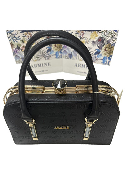 Armine New Season Trend Women's Hand and Shoulder Bag Black Laser