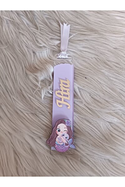 guluslazerkesim 1 ADET ŞEFFAF KİTAP AYRACI DENİZ KIZI FİGÜRLÜ İSME ÖZEL AYRAÇ...