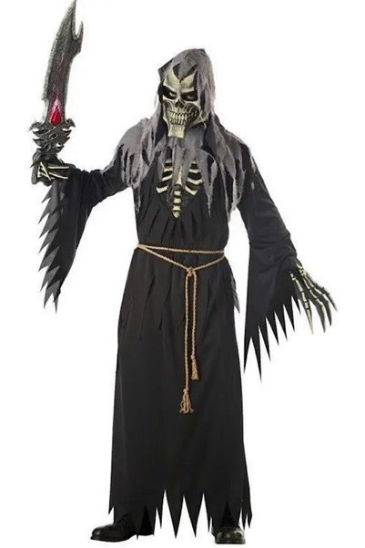 Giraffe Halloween Cadılar Bayramı Parti Horror Scary Ölüm Meleği Kostüm + Eld...