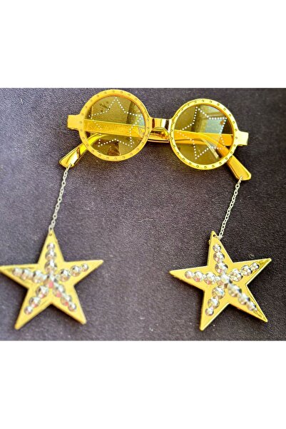 QUEEN AKSESUAR Gold 90S Women's Children's Glasses - New Year's Birthday Party