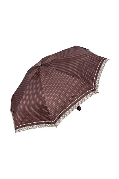 APRİL Kadın Şemsiye Micro Mini Sarı Puantiyeli Kahve A-203l