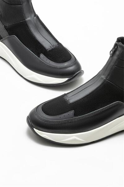 Elle Shoes Siyah Deri Erkek Spor Bot