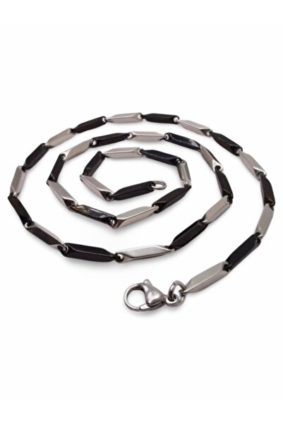 MAZEN Çelik Kararmaz Erkek Kolye Kibrit Model 316l Stainless Steel Çift Renk ...