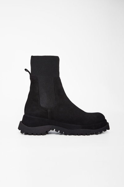 Valmenti Kadın Siyah Süet Hakiki Deri Casual Bot