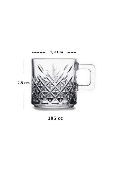 Paşabahçe Timeless Glass Mug 4 Pieces 195 cc (Small Size)