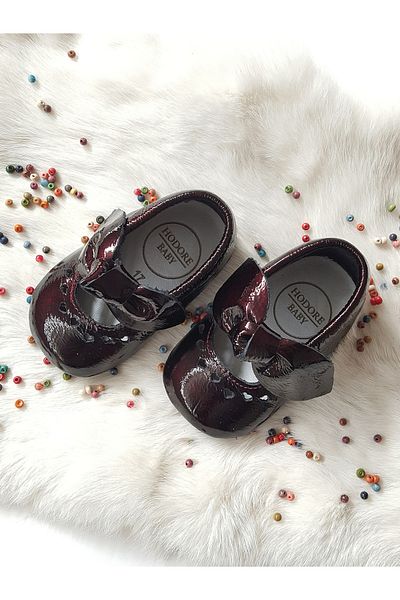 Hodore Alice Patent Leather Claret Red Leather Moccasin