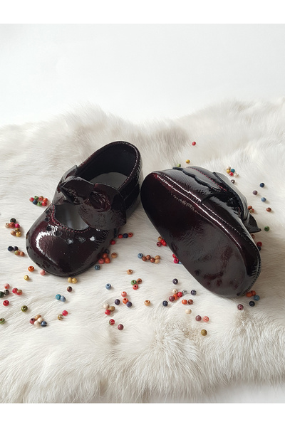 Hodore Alice Patent Leather Claret Red Leather Moccasin