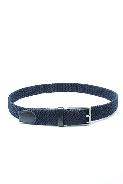 Livize Knitted Rubber Belt 3.5cm Navy Blue